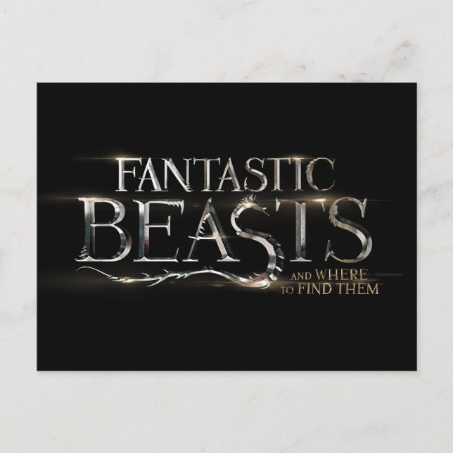 FANTASTISKA BEASTER OCH VAR DE SKA HITTAS™-Logotyp Vykort (Framsida)