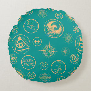 FANTASTISKA BEASTER OCH VAR DE SKA HITTAS™ Mönster Rund Kudde