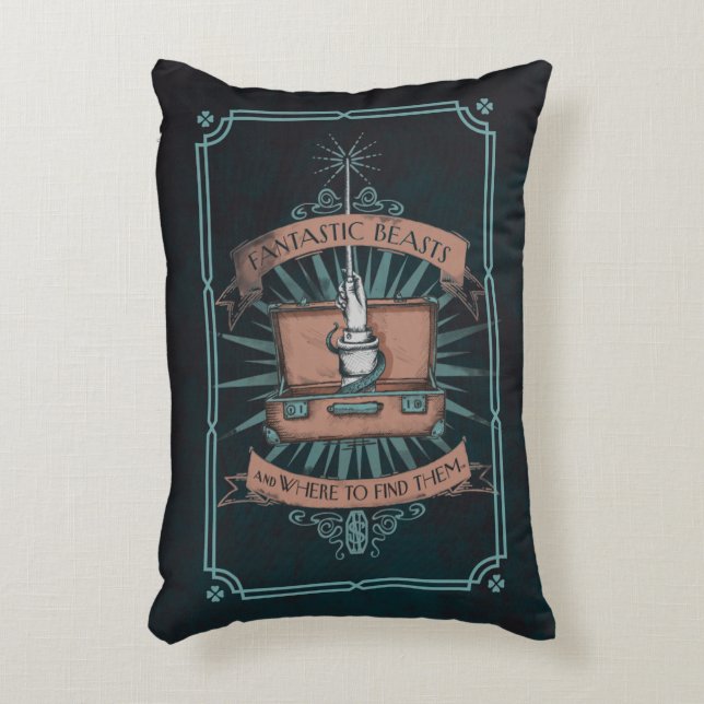 FANTASTISKA BEASTER OCH VAR DE SKA HITTAS™-portföl Prydnadskudde (Framsidan(Vertikal))