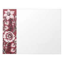 Fantastiska blommor (Maroon) finkonst