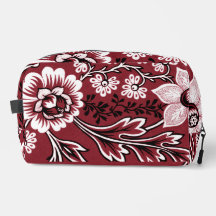 Fantastiska blommor (Maroon) tryckt sy bag