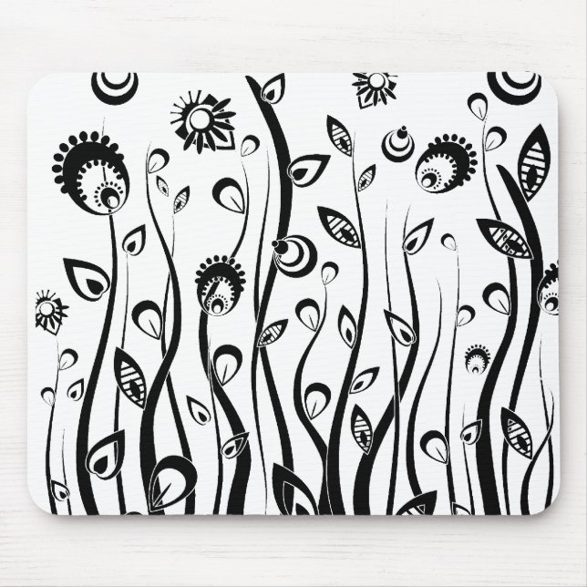 fantastiska blommor musmatta (Framsidan)