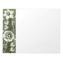 Fantastiska blommor (Olive) finkonst