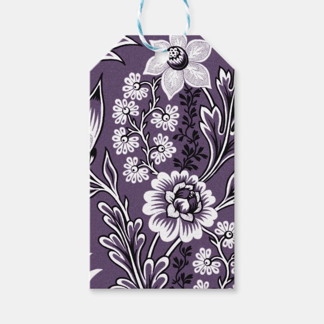 Fantastiska blommor (Plommon) Finkonst Presentetikett (Framsidan)