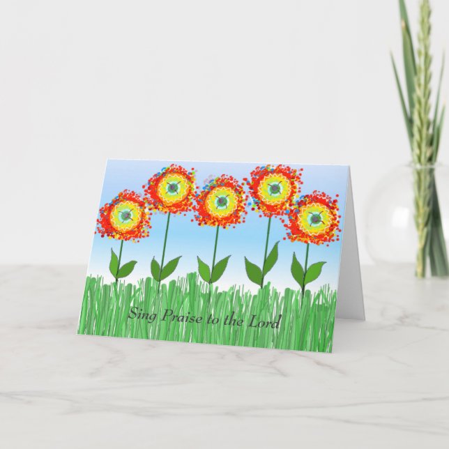 Fantastiska blommor uppmuntran kort (Framsida)