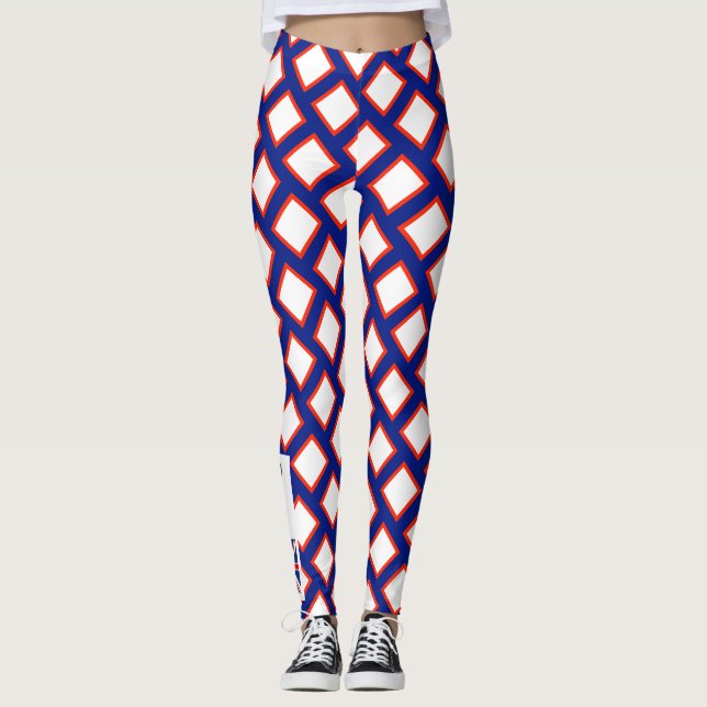 Fantastiska brittiska Storbritannien flaggblock Le Leggings (Framsida)