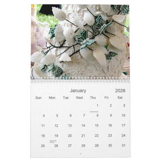 Fantastiska bröllopstårtor kalender (Jan 2026)