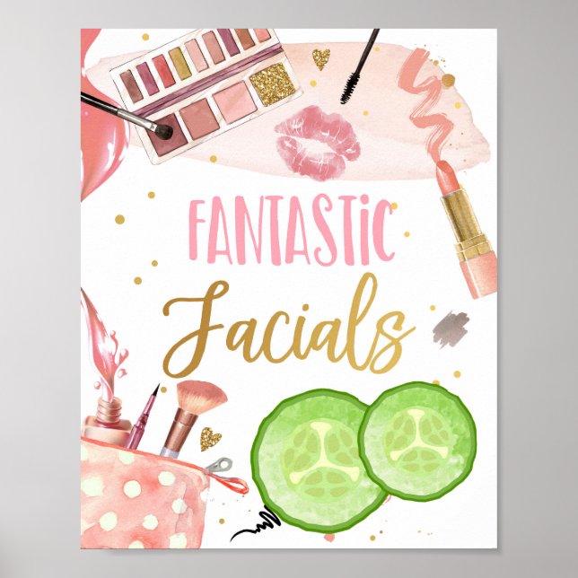 Fantastiska Facials Spa Party Makeup Glamor Girl P Poster (Framsidan)