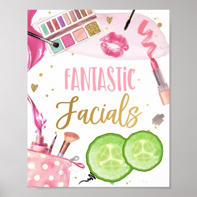Fantastiska Facials Spa Party Makeup Glamor Girl Poster (Framsidan)