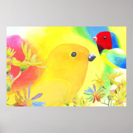 Fantastiska fåglar poster