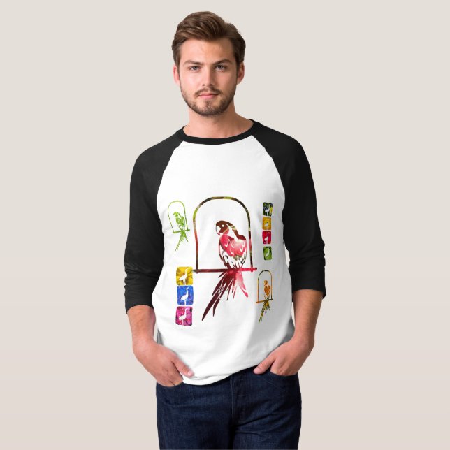 fantastiska fåglar t shirt (Hel framsida)