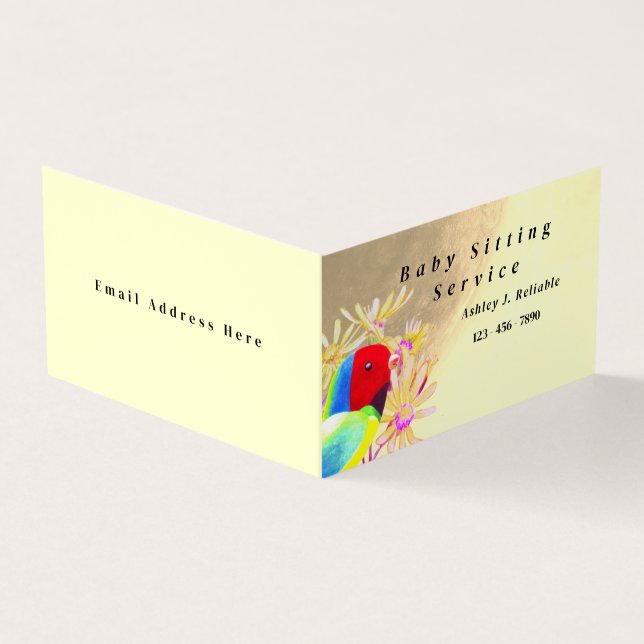 Fantastiska fåglar visitkort (Utsida)