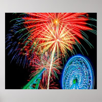 Fantastiska Fireworks-Poster