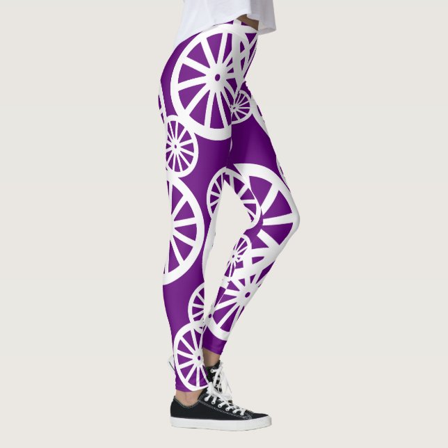 Fantastiska hjul Cirkel Mönster Leggings (Höger)