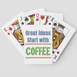 Fantastiska idéer börjar med kaffeträja casinokort