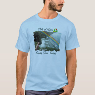 Fantastiska klippor av den Moher Irland designen T-shirt
