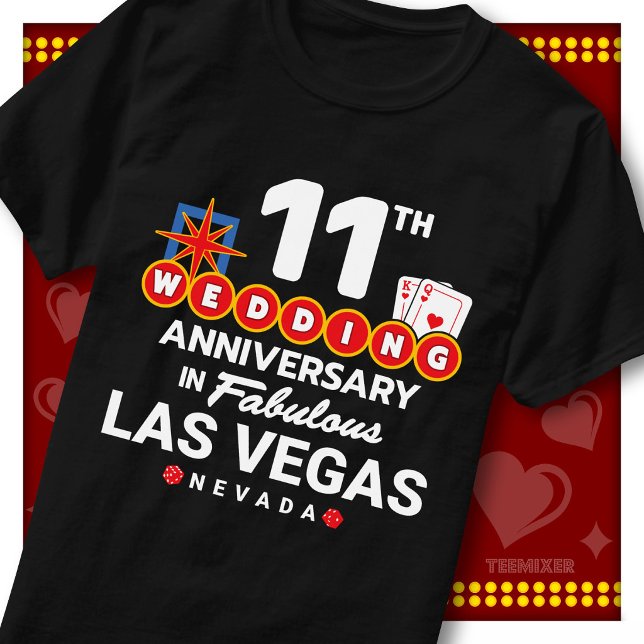 Fantastiska Las Vegas 11-års bröllopspar T Shirt (Skapare uppladdad)