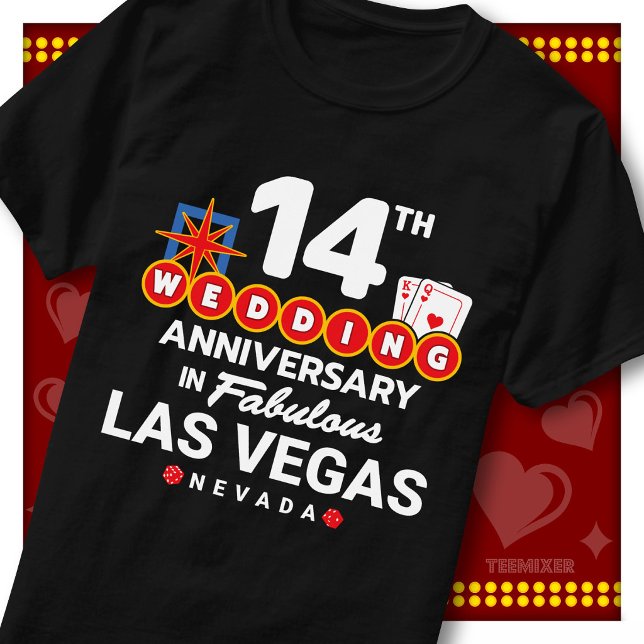 Fantastiska Las Vegas 14-års bröllopspar T Shirt (Skapare uppladdad)