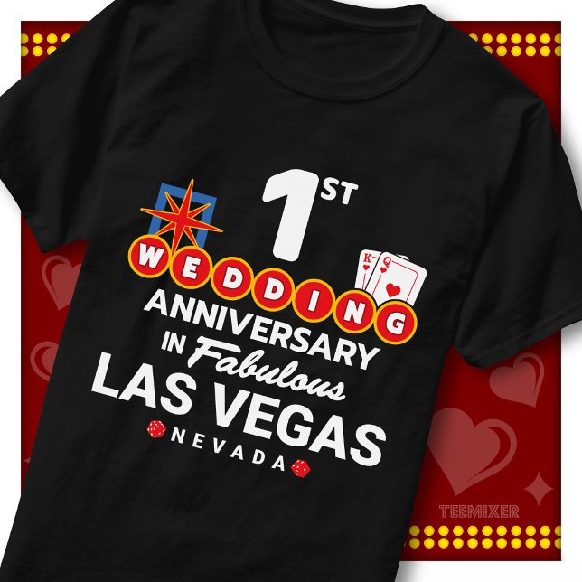 Fantastiska Las Vegas 1-års bröllopspar T Shirt (Skapare uppladdad)