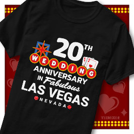 Fantastiska Las Vegas 20-årsjubileum för bröllopsp T Shirt