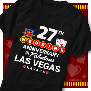 Fantastiska Las Vegas 27-års bröllopspar T Shirt