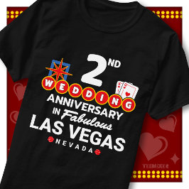 Fantastiska Las Vegas 2-årsjubileum för bröllopspa T Shirt