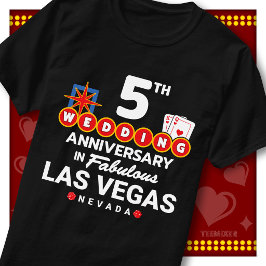 Fantastiska Las Vegas 5-årsjubileum för bröllopspa T Shirt