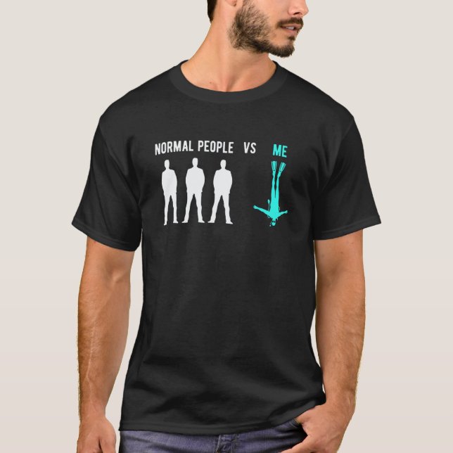 Fantastiska Normala Människor Vs Mig  Scuba Dykare T Shirt (Framsida)