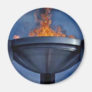 Fantastiska olympic flammar magnet