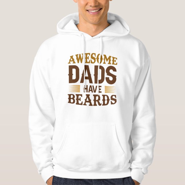 Fantastiska pappor har skägg hoodie (Framsida)