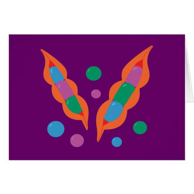 Fantastiska peapoder hälsningskort (Framsidan Horizontal)