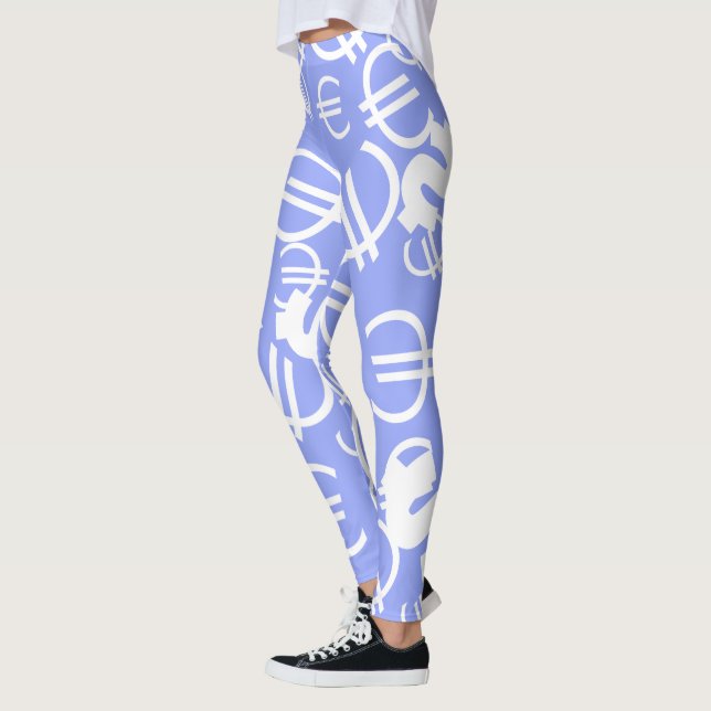Fantastiska pengar euro dollar mönster leggings (Vänster)
