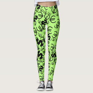 Fantastiska Pengar Euro Dollar Mönster Leggings