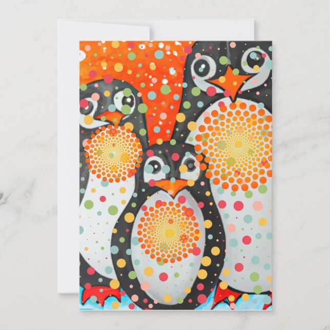 Fantastiska Penguins Julkort (Framsida)