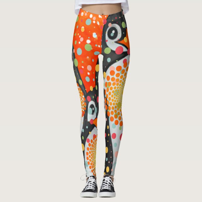 Fantastiska Penguins Leggings (Framsida)