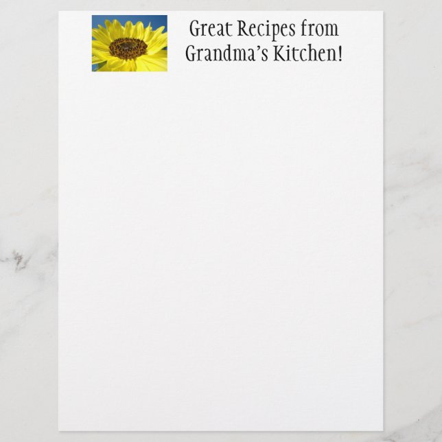 Fantastiska recept från mormors kök! Brevpapper (Framsida)