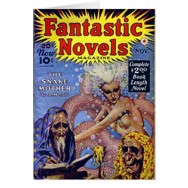 Fantastiska romaner 2 hälsningskort (Framsidan)