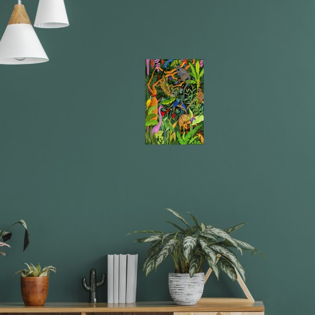 Fantastiska skogs djur konst poster (Vardagsrum 1)