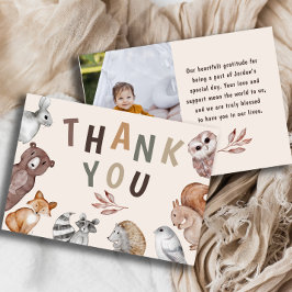 Fantastiska SkogsDjur FödelsedagsTackkort Tack Kort