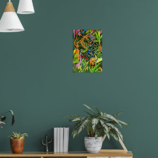 Fantastiska skogsdyr konst poster