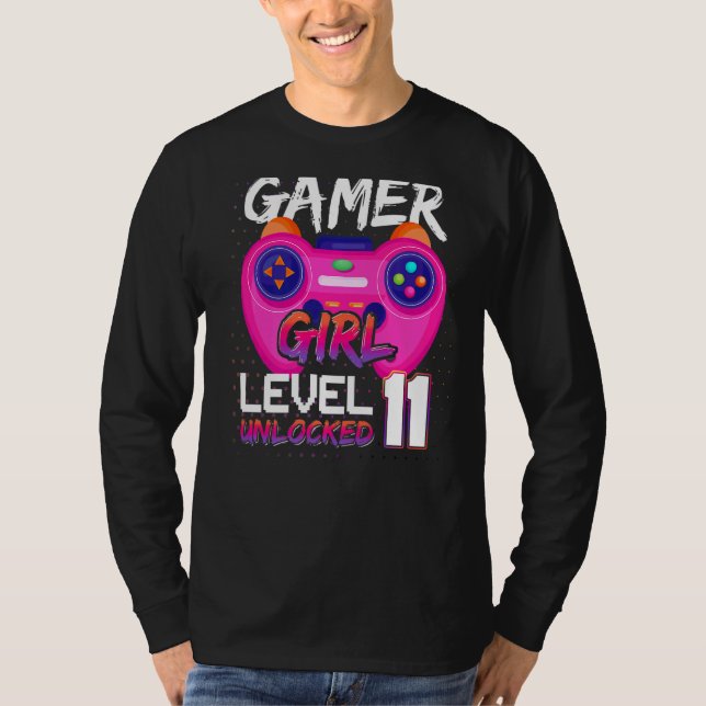 Fantastiska TV-spels Controller Nivå 11 Upplåst G T Shirt (Framsida)