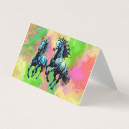 Fantastiska två Galloping Horses Kort