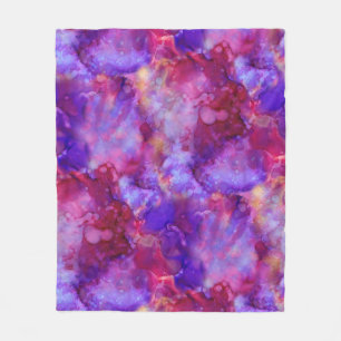 fantastiska vattenfärger, varma toner: fleece filt