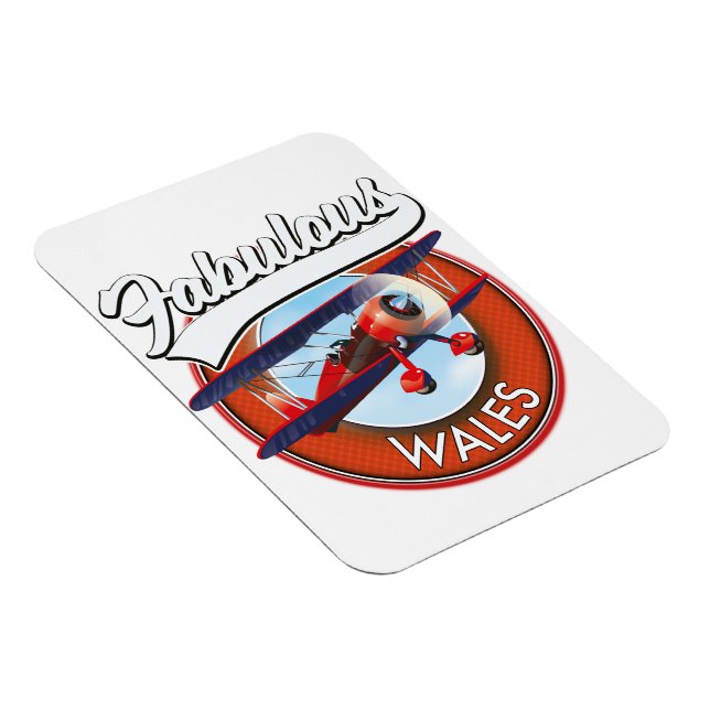 Fantastiska Wales retro researmblem Magnet (Högersidan)