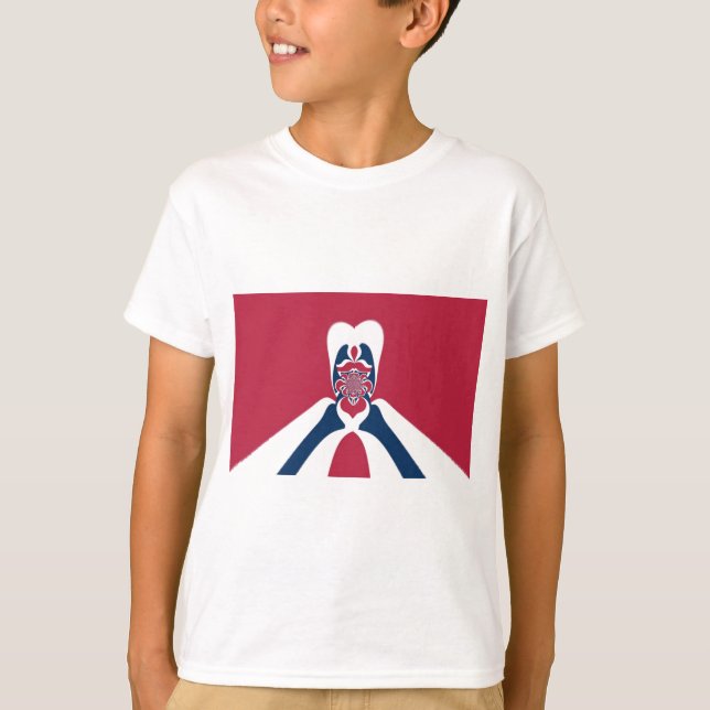 Fantastiskt Abstrakt E.T. Konsttryck T-shirt (Framsida)