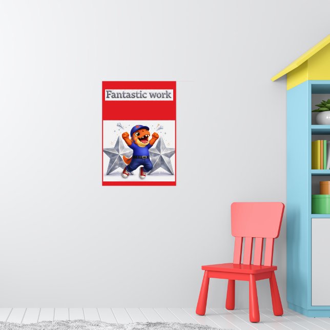 Fantastiskt arbete, silver multi stjärna prestatio poster (Barnkammare 1)
