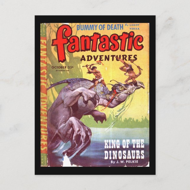 Fantastiskt Äventyr v07 n04 (okt 1945)_Pulp Art Vykort (Framsida)