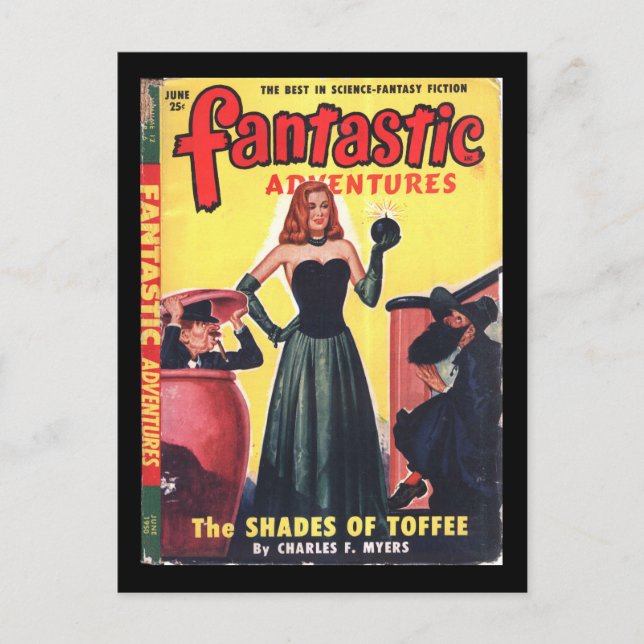 Fantastiskt Äventyr v12 n06 (juni 1950)_Pulp Art Vykort (Framsida)