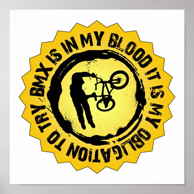 Fantastiskt BMX-försegling Poster (Framsidan)