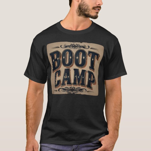 Fantastiskt Boot Camp För Man Och T Shirt (Framsida)